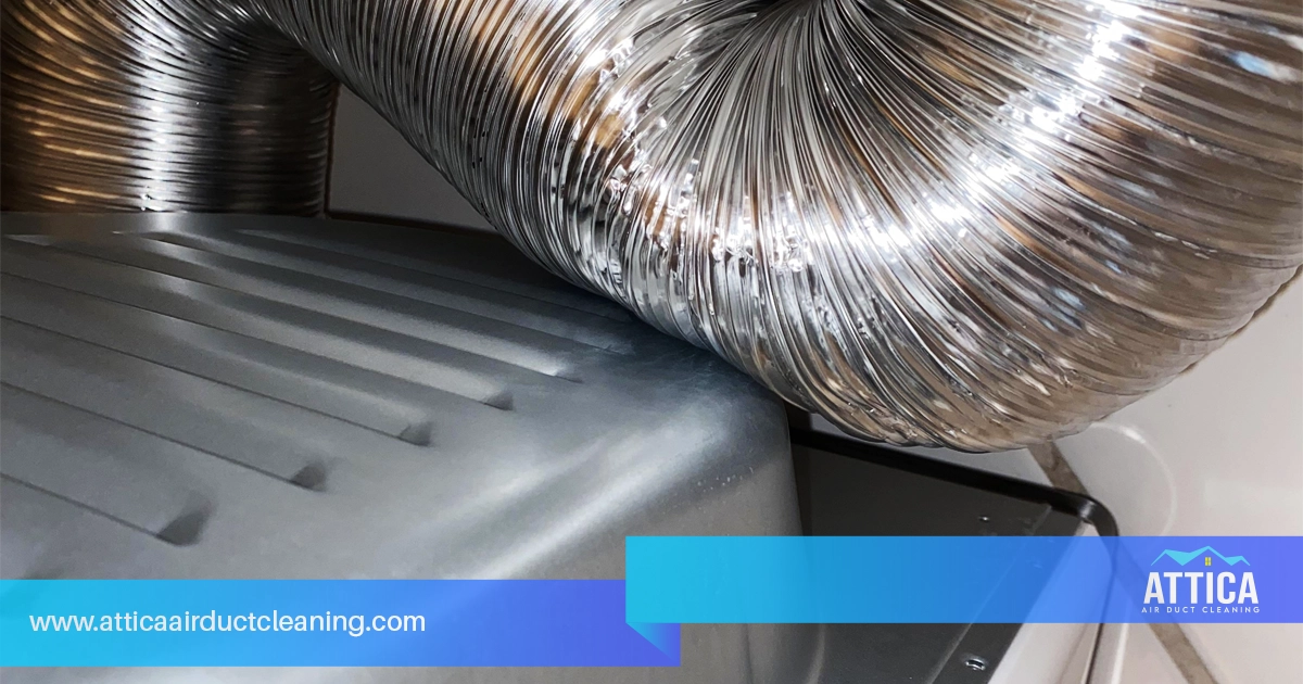 Home dryer vent cleaning shows the vents inside the customer's house. 